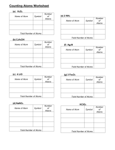 09 Law of Conservation - Counting Atoms Worksheet