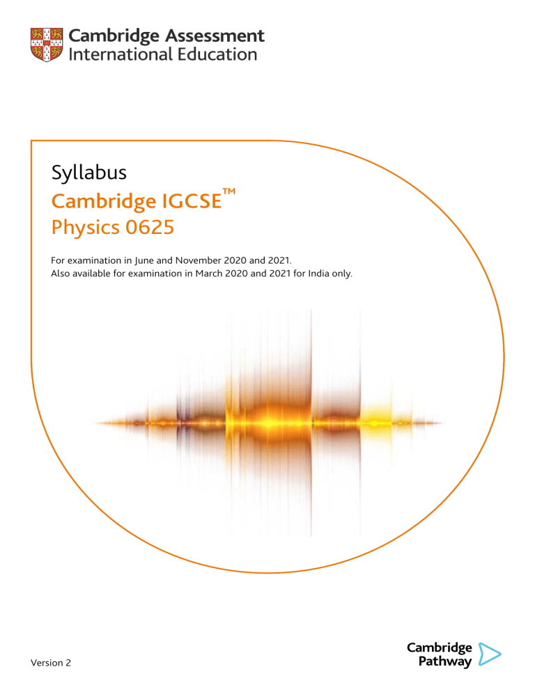 IGCSE Physics Syllabus