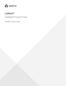 Liebert-IntelliSlot-Unity-Card-UM-EN-NA-SL-52645