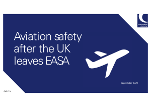 UK CAA - Aviation safety after the UK leaves EASA (CAP1714)