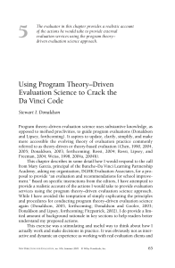 10.1.1.365.7433 - Using Program Theory-Driven Evaluation