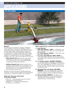 Information on Fire Flow Testing of Hydrants