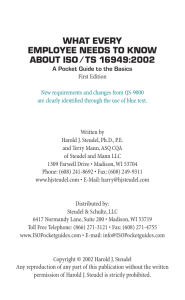 ISO-TS 16949-2002 A Pocket Guide to the Basics