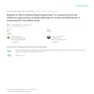 Bobath vs. MRP in Stroke Rehabilitation: A Study