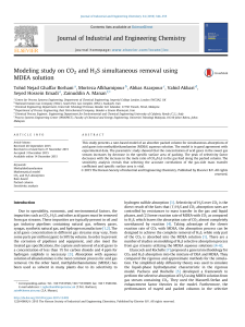 Modeling study on CO 2 and H 2 S simulta