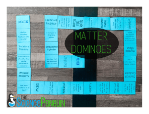 Properties of Matter Dominoes