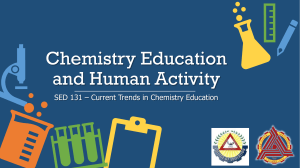 Chemistry Education and Humann Activity