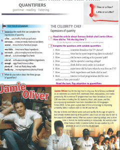 Revision of Quantifiers, reading - story of Jamie Oliver