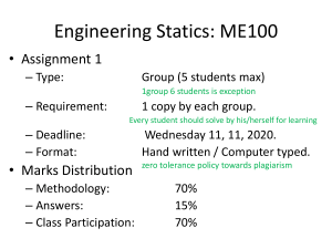 Assignment 1 - ME100
