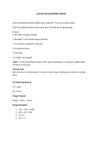 LINEAR PROGRAMMING MODEL