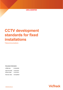 CCTV development of standards for fixed installation