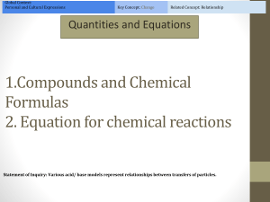 Quantities and Equations