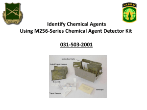 Detect Chemical Agents using the M256 Kit.348124832