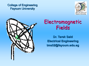 Lecture -1 (Electromagnetic Fields)