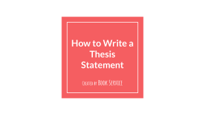 Smith How to Write a Thesis Statement