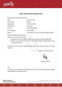 SURAT PERNYATAAN KOMITMEN DIRI FIM 22