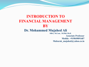 financial Management Unit I