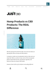 Hemp Products vs CBD Products: The REAL Difference