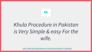 Get Know Easy Method For Khula in Pakistan by Best Divorce Lawyer
