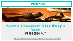 Know Legal Method For Procedure of Court Marriage in Pakistan