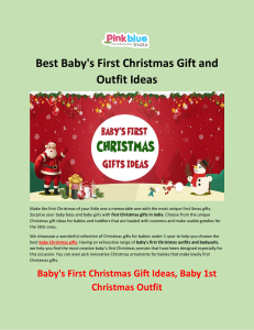 Gift Ideas to Celebrate your babys first Christmas