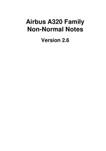 Airbus A320 Family Non-Normal Notes