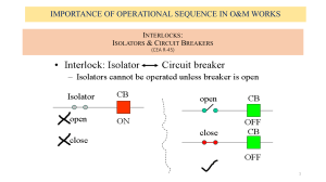 Operational Sequence Importance in O&M