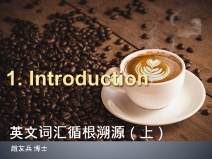 L01 Introduction To English Word Roots