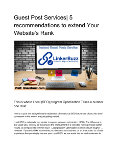 Guest Post Services| 5 recommendations to extend Your Website's Rank