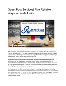 Guest Post Services| Five Reliable Ways to create Links 