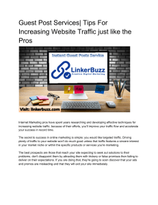 Guest Post Services| Tips For Increasing Website Traffic just like the Pros