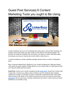 Guest Post Services| 6 Content Marketing Tools you ought to Be Using