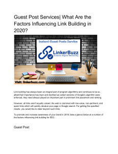 Guest Post Services| What Are the Factors Influencing Link Building in 2020?