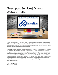 Guest post Services| Driving Website Traffic