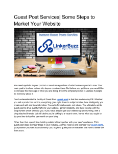 Guest Post Services| Some Steps to Market Your Website