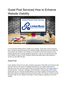 Guest Post Services| How to Enhance Website Visibility