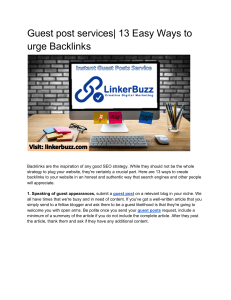 Guest post services| 13 Easy Ways to urge Backlinks