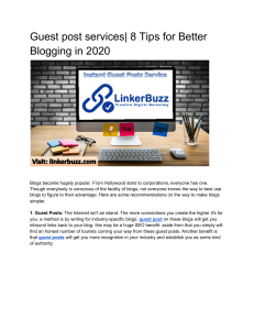 Guest post services| 8 Tips for Better Blogging in 2020