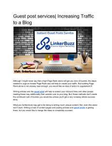 Guest post services| Increasing Traffic to a Blog