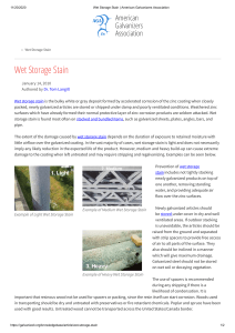 Wet Storage Stain   American Galvanizers Association