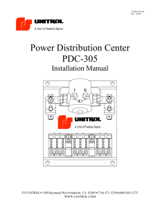 Manual,UNITROL-PDC305-Installation