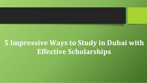 5 Impressive Ways to Study in Dubai with Effective Scholarships