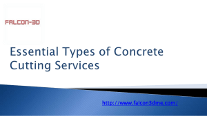 Essential Types of Concrete Cutting Services