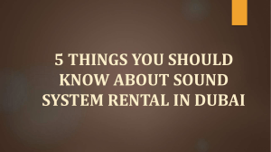 5 Things You Should Know About Sound System Rental in Dubai