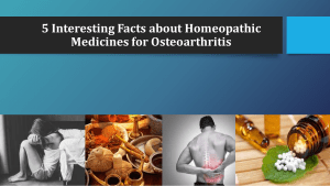 5 Interesting Facts about Homeopathic Medicines for Osteoarthritis