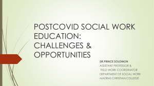POSTCOVID - SOCIAL WORK EDUCATION