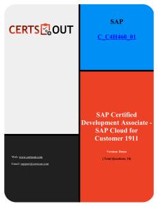 Certsout SAP-C C4H460 01