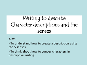 characters and senses