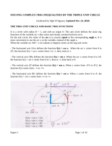 Solving Complex Trig Inequalities by the Triple Unit Circle