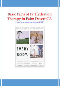 Basic Facts of IV Hydration Therapy in Palm Desert CA